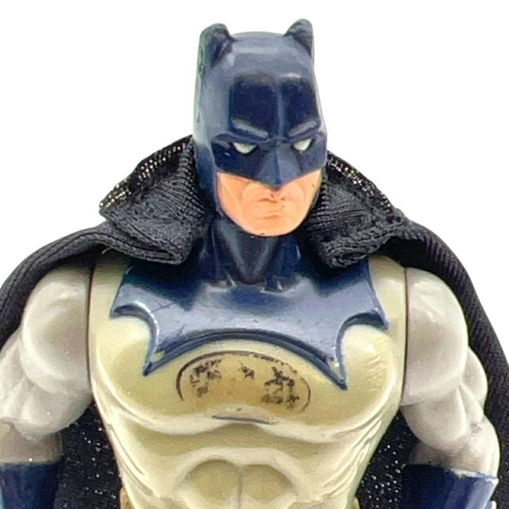 DC‎ Comics Batman Action Figure Vintage 1990s Gray Blue Suit Cloth Cape - Picture 8 of 12